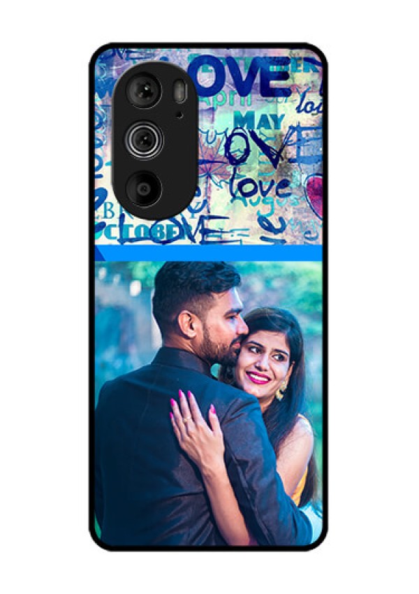 Motorola Edge 30 Pro Custom Glass Phone Case - Colorful Love Design