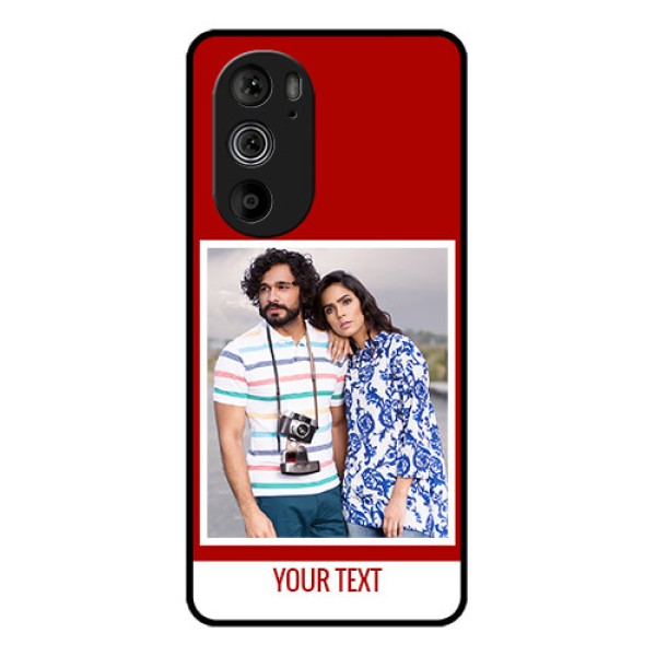 Motorola Edge 30 Pro Custom Glass Phone Case - Red Color Design