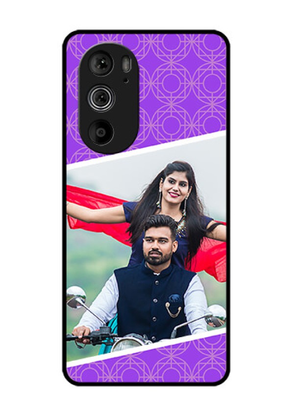 Motorola Edge 30 Pro Custom Glass Phone Case - Violet Color Pattern Design