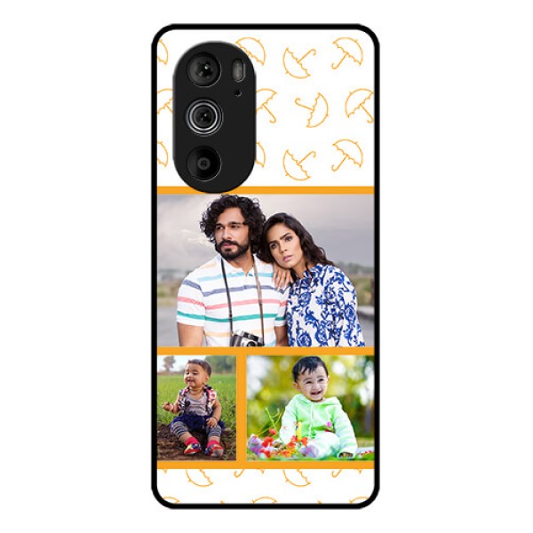 Motorola Edge 30 Pro Custom Glass Phone Case - Yellow Pattern Design Motorola Edge 30 Pro Custom Glass Phone Case - Yellow Pattern Design