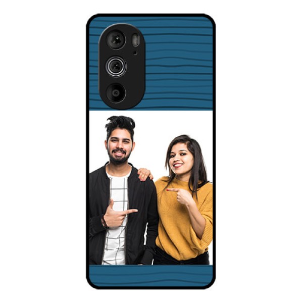 Motorola Edge 30 Pro Custom Glass Phone Case - Blue Pattern Cover Design Motorola Edge 30 Pro Custom Glass Phone Case - Blue Pattern Cover Design