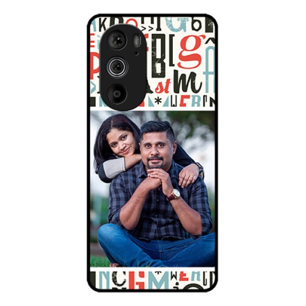 Motorola Edge 30 Pro Custom Glass Phone Case - Alphabet Design
