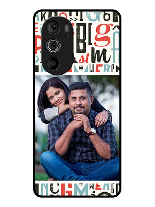 Custom Motorola Edge 30 Pro Custom Glass Phone Case - Alphabet Design