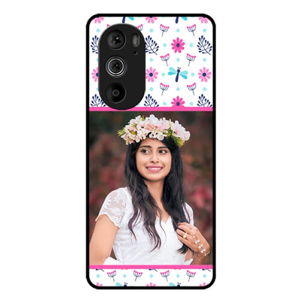 Motorola Edge 30 Pro Custom Glass Phone Case - Colorful Flower Design Motorola Edge 30 Pro Custom Glass Phone Case - Colorful Flower Design