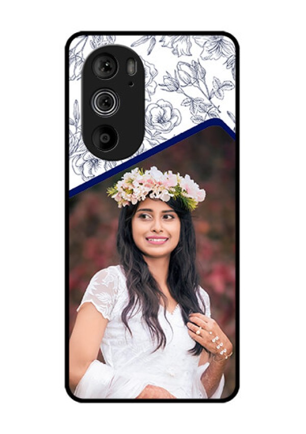 Motorola Edge 30 Pro Custom Glass Phone Case - Classy Floral Design