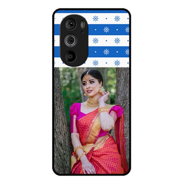 Motorola Edge 30 Pro Custom Glass Phone Case - Snow Pattern Design