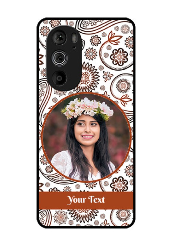 Motorola Edge 30 Pro Custom Glass Phone Case - Abstract Flower Design