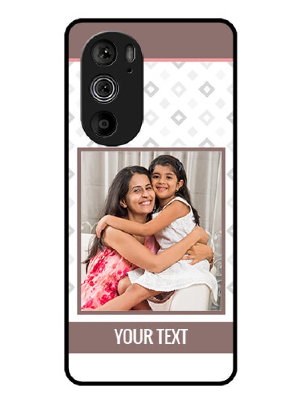 Custom Motorola Edge 30 Pro Custom Glass Phone Case - Simple Diamond Design