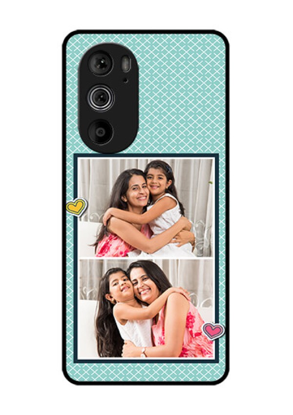 Motorola Edge 30 Pro Custom Glass Phone Case - 2 Image Holder With Pattern Design