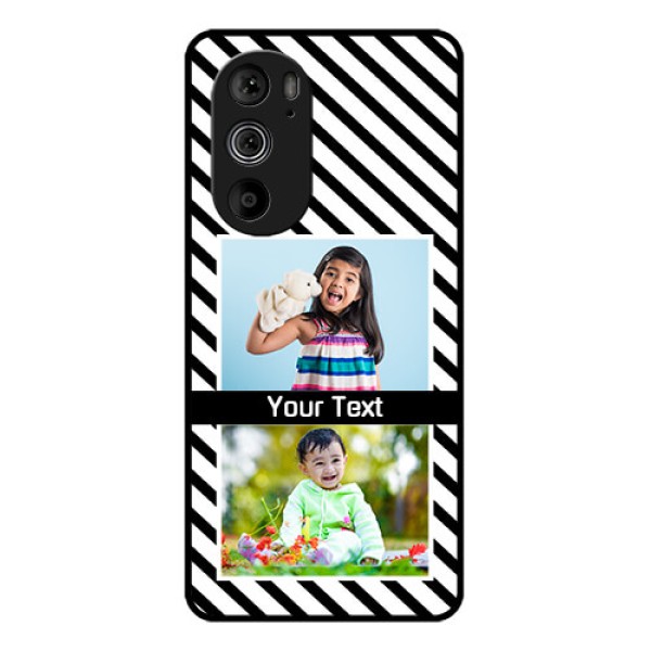 Motorola Edge 30 Pro Custom Glass Phone Case - Black And White Stripes Design Motorola Edge 30 Pro Custom Glass Phone Case - Black And White Stripes Design