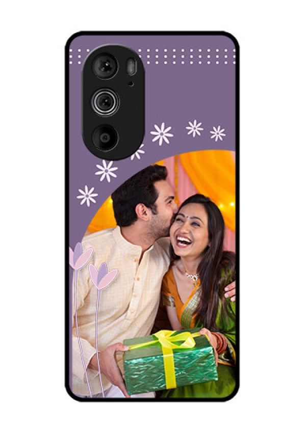 Motorola Edge 30 Pro Custom Glass Phone Case - Lavender Flowers Design