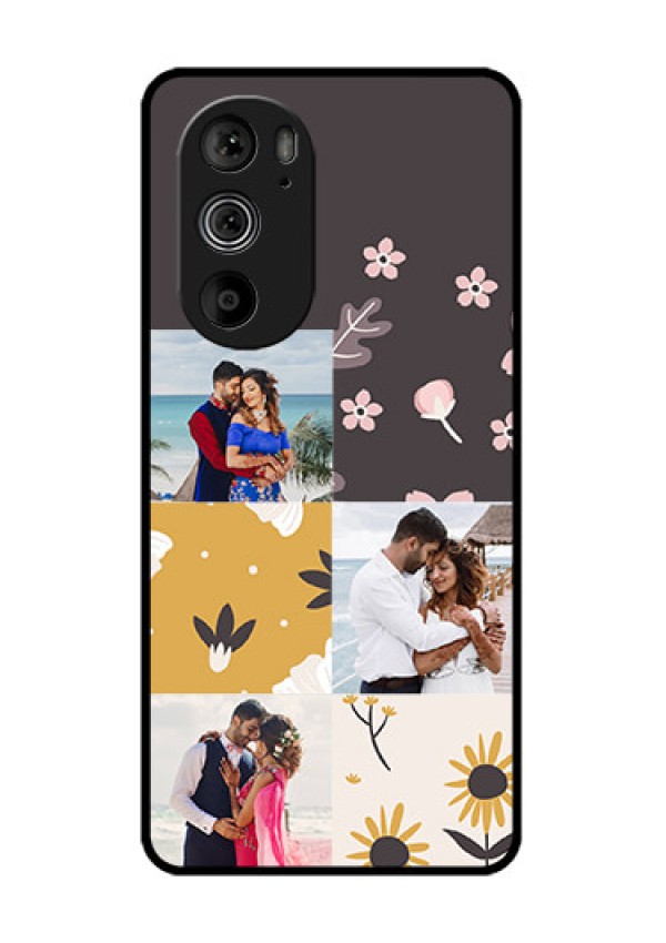 Motorola Edge 30 Pro Custom Glass Phone Case - 3 Images With Floral Design