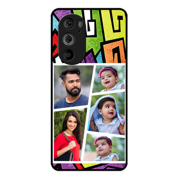 Motorola Edge 30 Pro Custom Glass Phone Case - Graffiti Pattern Design