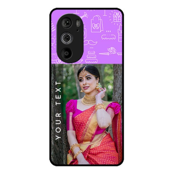 Motorola Edge 30 Pro Custom Glass Phone Case - Birthday Icons Design