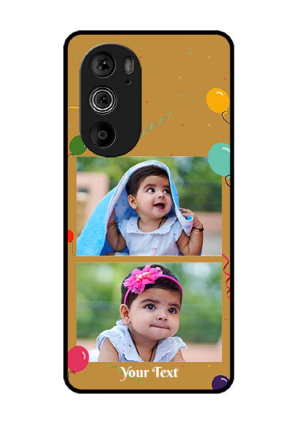 Motorola Edge 30 Pro Custom Glass Phone Case - Image Holder With Birthday Celebrations Design