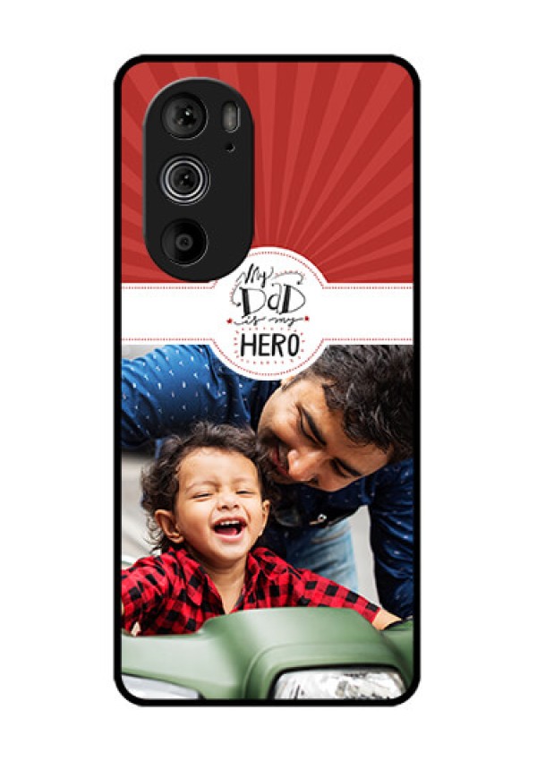 Motorola Edge 30 Pro Custom Glass Phone Case - My Dad Hero Design