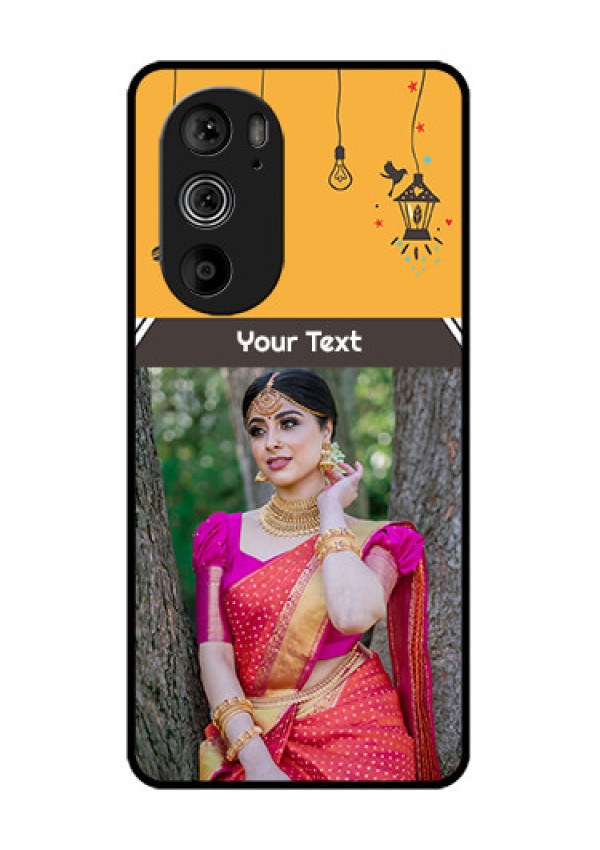 Motorola Edge 30 Pro Custom Glass Phone Case - With Family Picture And Icons