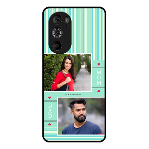 Motorola Edge 30 Pro Custom Glass Phone Case - Mom & Dad Pic Design