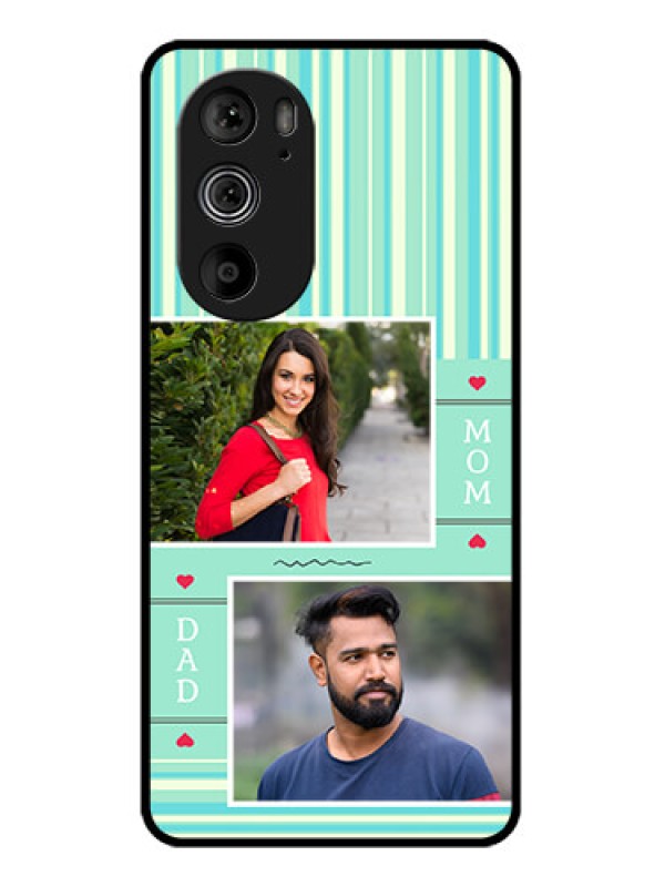 Custom Motorola Edge 30 Pro Custom Glass Phone Case - Mom & Dad Pic Design