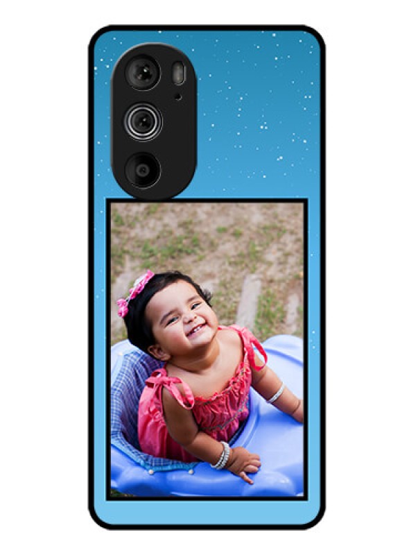 Custom Motorola Edge 30 Pro Custom Glass Phone Case - Wave Pattern Colorful Design