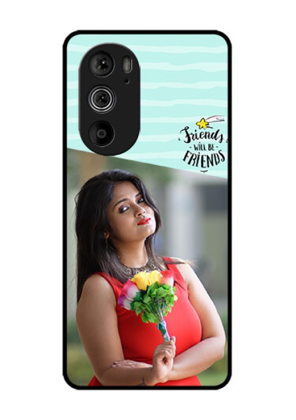 Motorola Edge 30 Pro Custom Glass Phone Case - Friends Picture Icon Design
