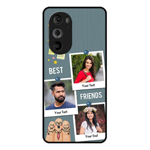 Motorola Edge 30 Pro Custom Glass Phone Case - Sticky Frames And Friendship Design Motorola Edge 30 Pro Custom Glass Phone Case - Sticky Frames And Friendship Design