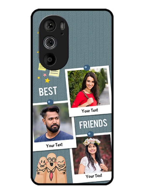 Custom Motorola Edge 30 Pro Custom Glass Phone Case - Sticky Frames And Friendship Design