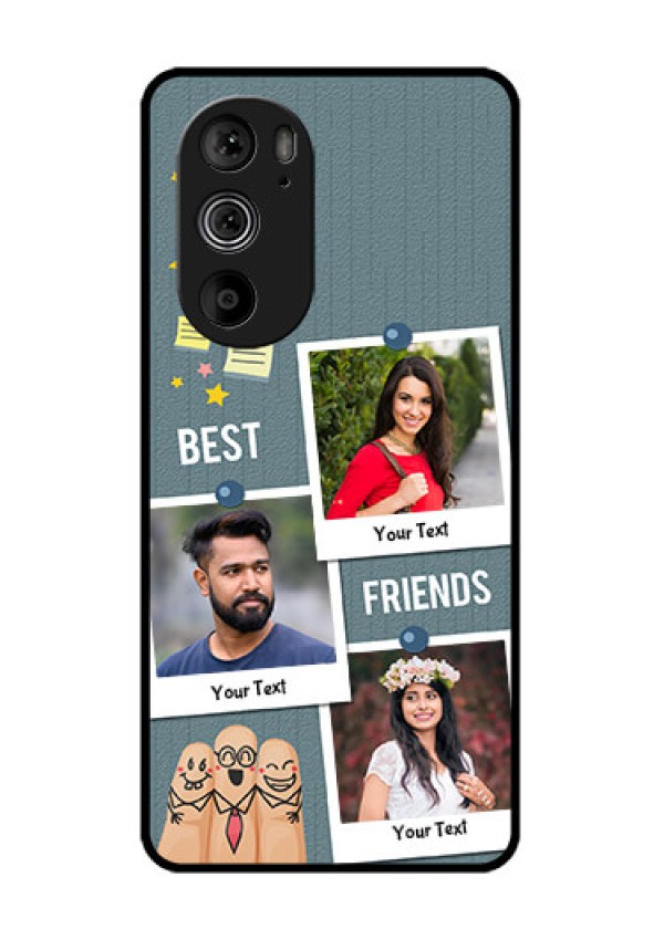 Motorola Edge 30 Pro Custom Glass Phone Case - Sticky Frames And Friendship Design