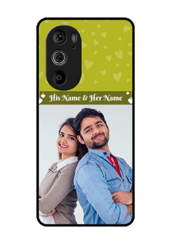 Motorola Edge 30 Pro Custom Glass Phone Case - You & Me Heart Design