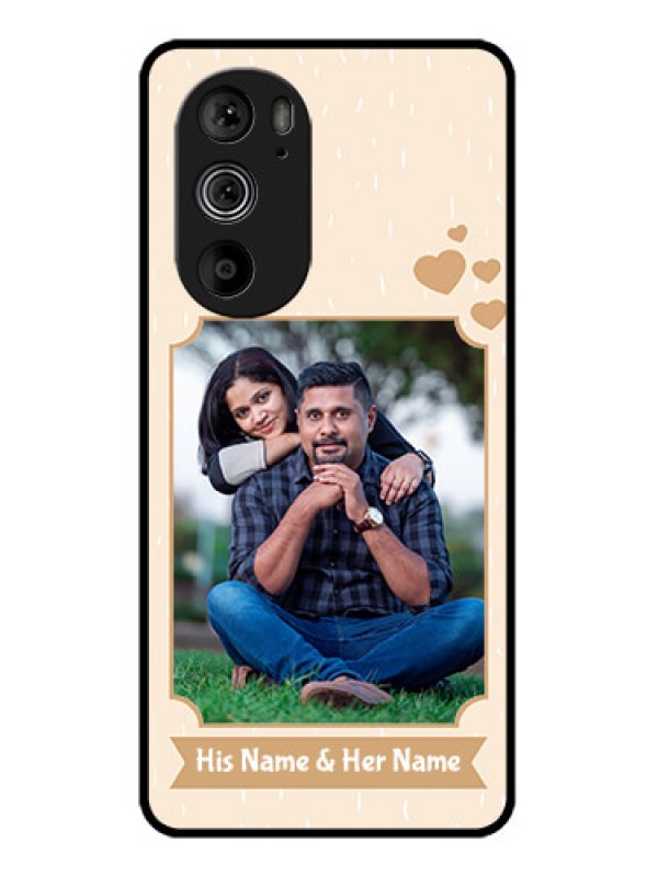 Custom Motorola Edge 30 Pro Custom Glass Phone Case - With Confetti Love Design