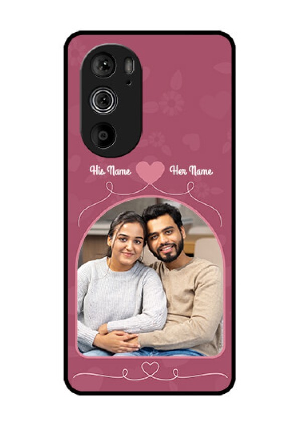Motorola Edge 30 Pro Custom Glass Phone Case - Love Floral Design