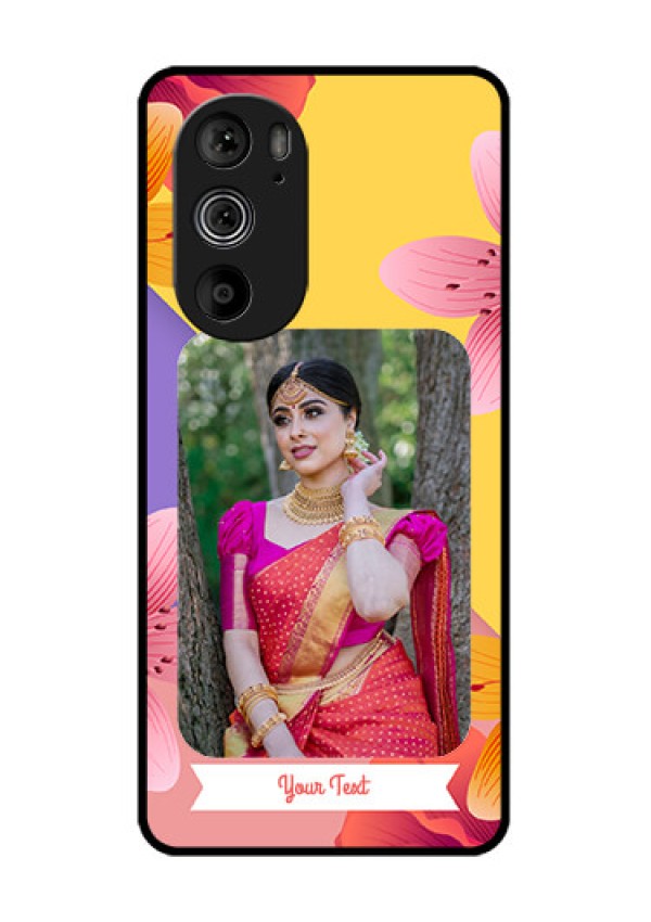 Motorola Edge 30 Pro Custom Glass Phone Case - 3 Image With Vintage Floral Design