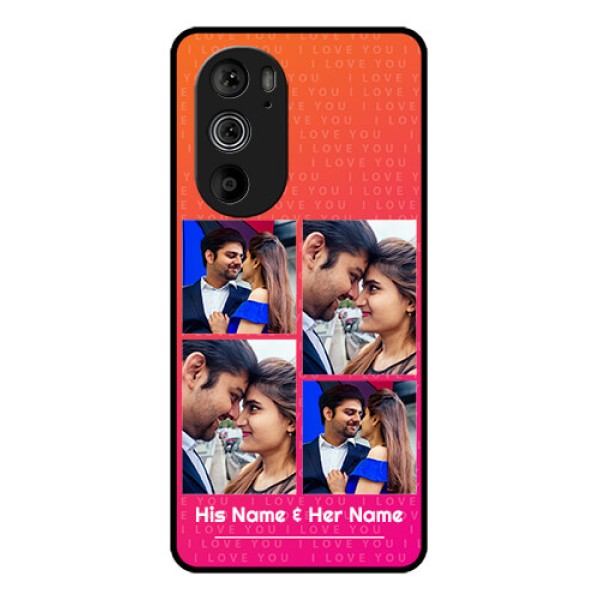 Motorola Edge 30 Pro Custom Glass Phone Case - I Love You Pink Design Motorola Edge 30 Pro Custom Glass Phone Case - I Love You Pink Design