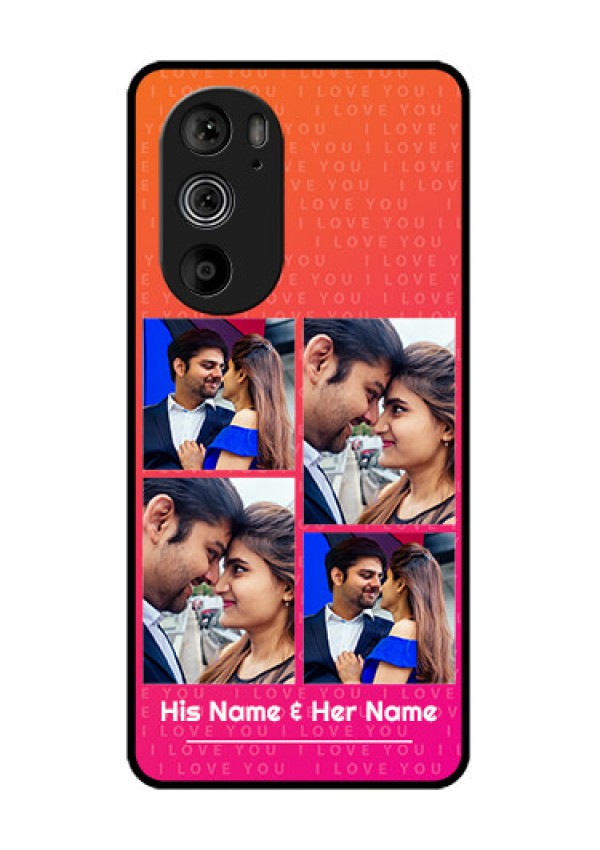 Motorola Edge 30 Pro Custom Glass Phone Case - I Love You Pink Design