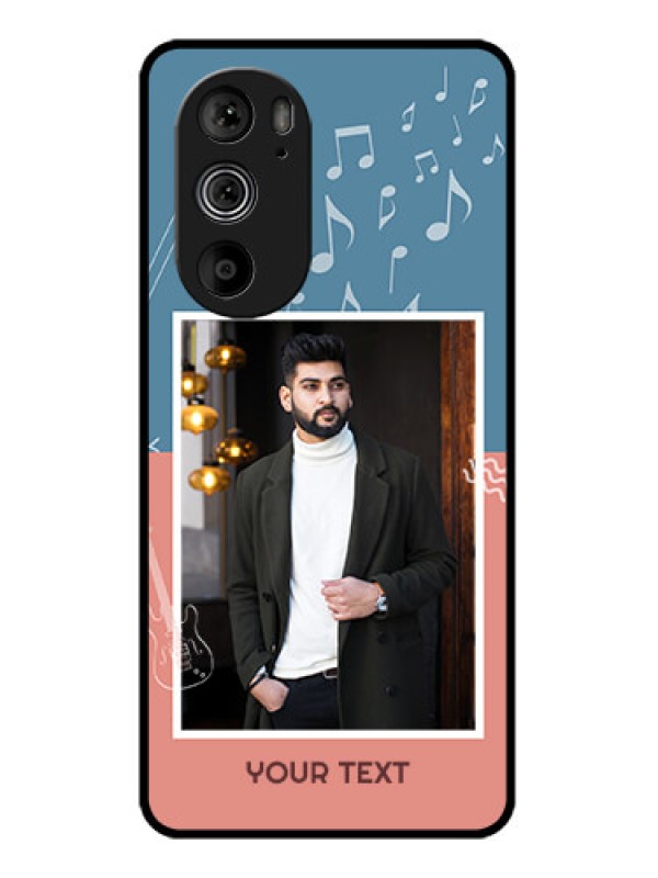 Custom Motorola Edge 30 Pro Custom Glass Phone Case - With Color Musical Note Design