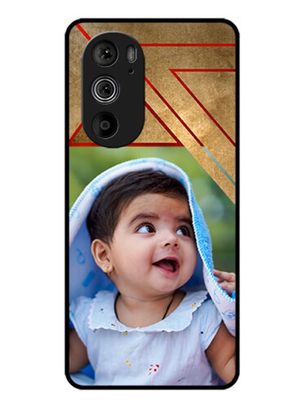 Custom Motorola Edge 30 Pro Custom Glass Phone Case - Gradient Abstract Texture Design