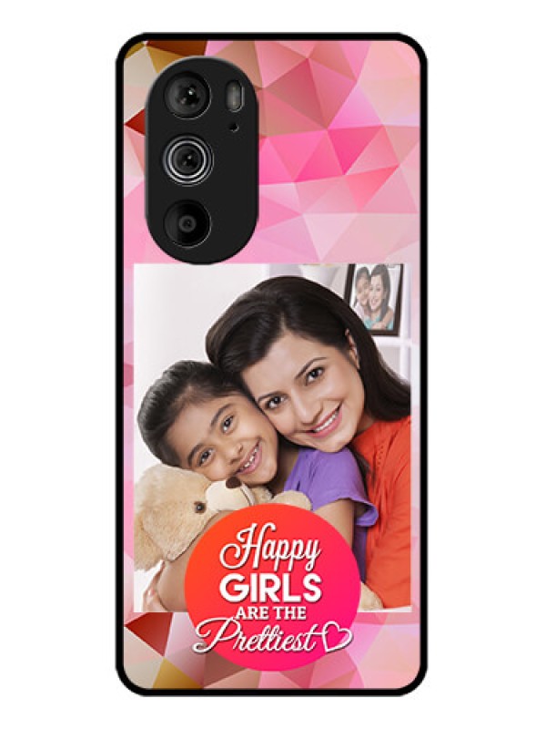 Custom Motorola Edge 30 Pro Custom Glass Phone Case - Abstract Triangle Design