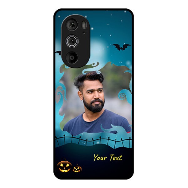 Motorola Edge 30 Pro Custom Glass Phone Case - Halloween Frame Design
