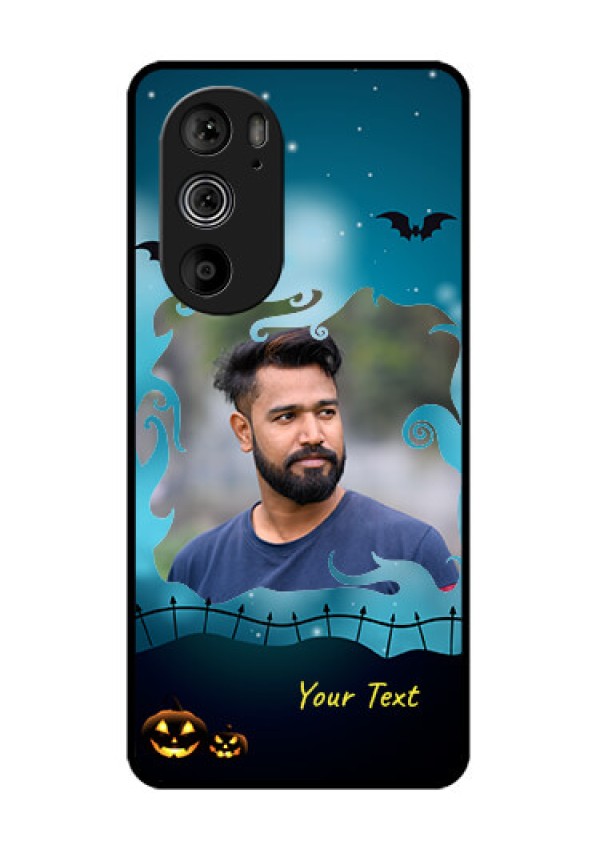 Motorola Edge 30 Pro Custom Glass Phone Case - Halloween Frame Design