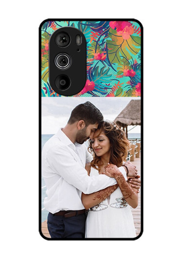 Motorola Edge 30 Pro Custom Glass Phone Case - Watercolor Floral Design
