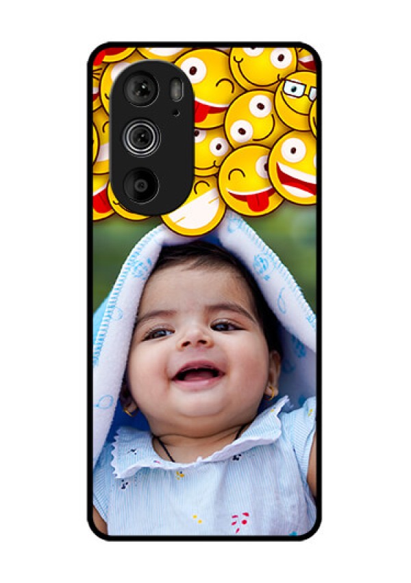 Motorola Edge 30 Pro Custom Glass Phone Case - With Smiley Emoji Design