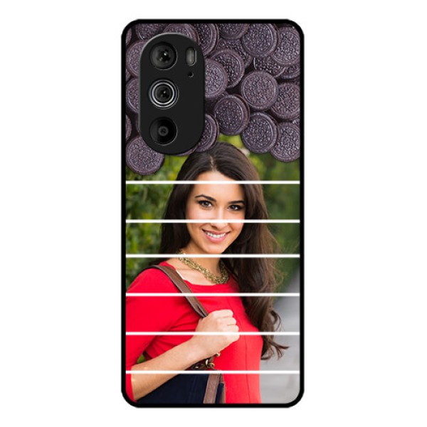 Motorola Edge 30 Pro Custom Glass Phone Case - With Oreo Biscuit Design Motorola Edge 30 Pro Custom Glass Phone Case - With Oreo Biscuit Design