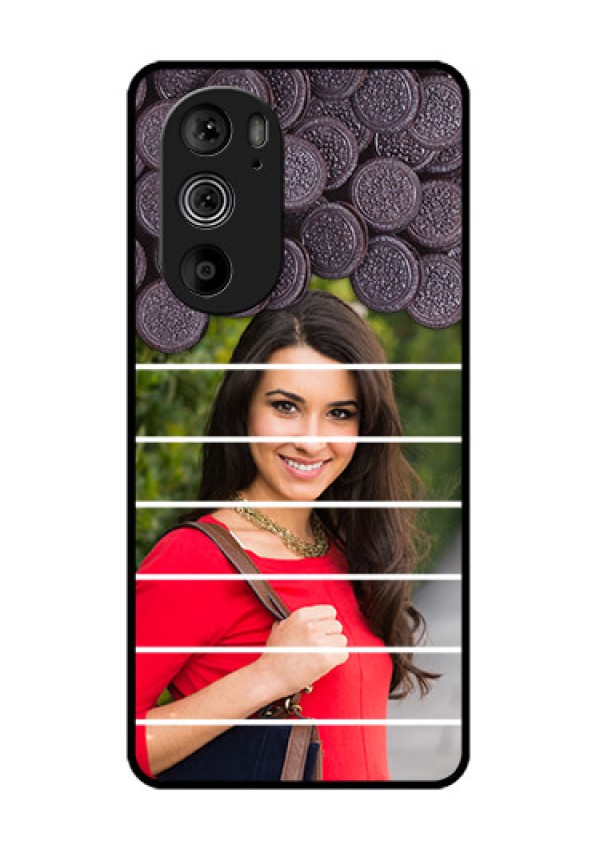 Motorola Edge 30 Pro Custom Glass Phone Case - With Oreo Biscuit Design