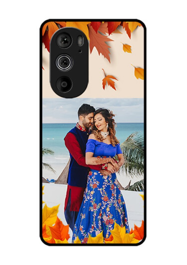 Motorola Edge 30 Pro Custom Glass Phone Case - Autumn Maple Leaves Design