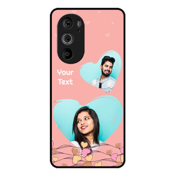 Motorola Edge 30 Pro Custom Glass Phone Case - Love Doodle Design