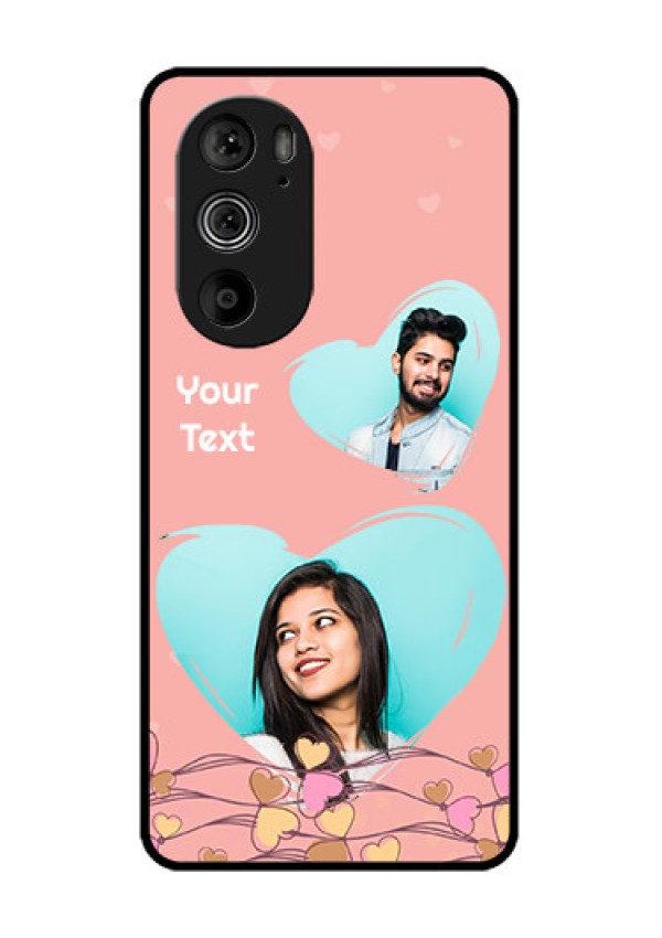 Motorola Edge 30 Pro Custom Glass Phone Case - Love Doodle Design