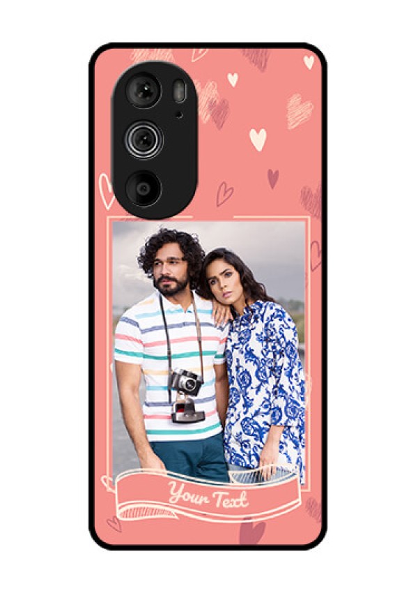 Motorola Edge 30 Pro Custom Glass Phone Case - Love Doodle Art Design