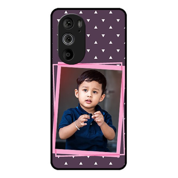 Motorola Edge 30 Pro Custom Glass Phone Case - Triangle Pattern Dotted Design Motorola Edge 30 Pro Custom Glass Phone Case - Triangle Pattern Dotted Design