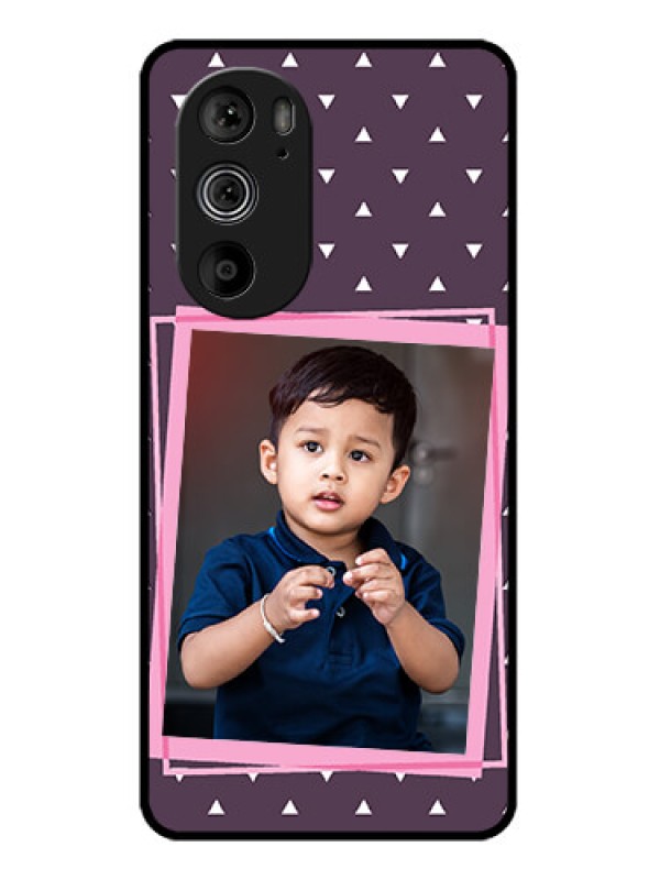 Custom Motorola Edge 30 Pro Custom Glass Phone Case - Triangle Pattern Dotted Design