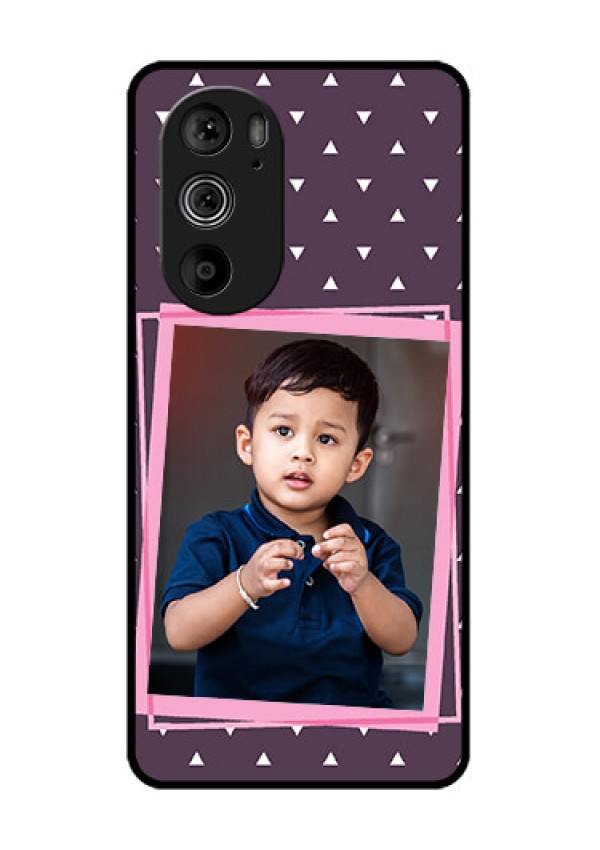 Motorola Edge 30 Pro Custom Glass Phone Case - Triangle Pattern Dotted Design